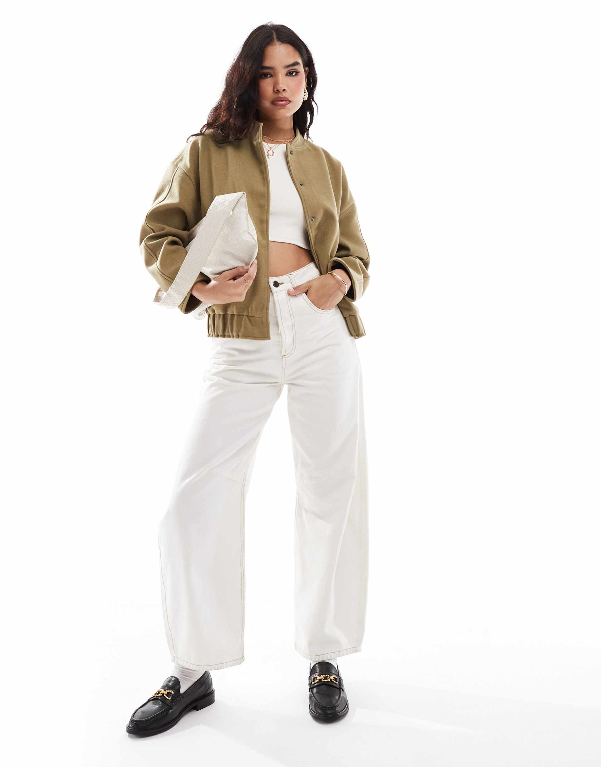 ARYY långärmad ullkappa, nisch