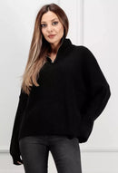 Camila svart tröja med hög hals