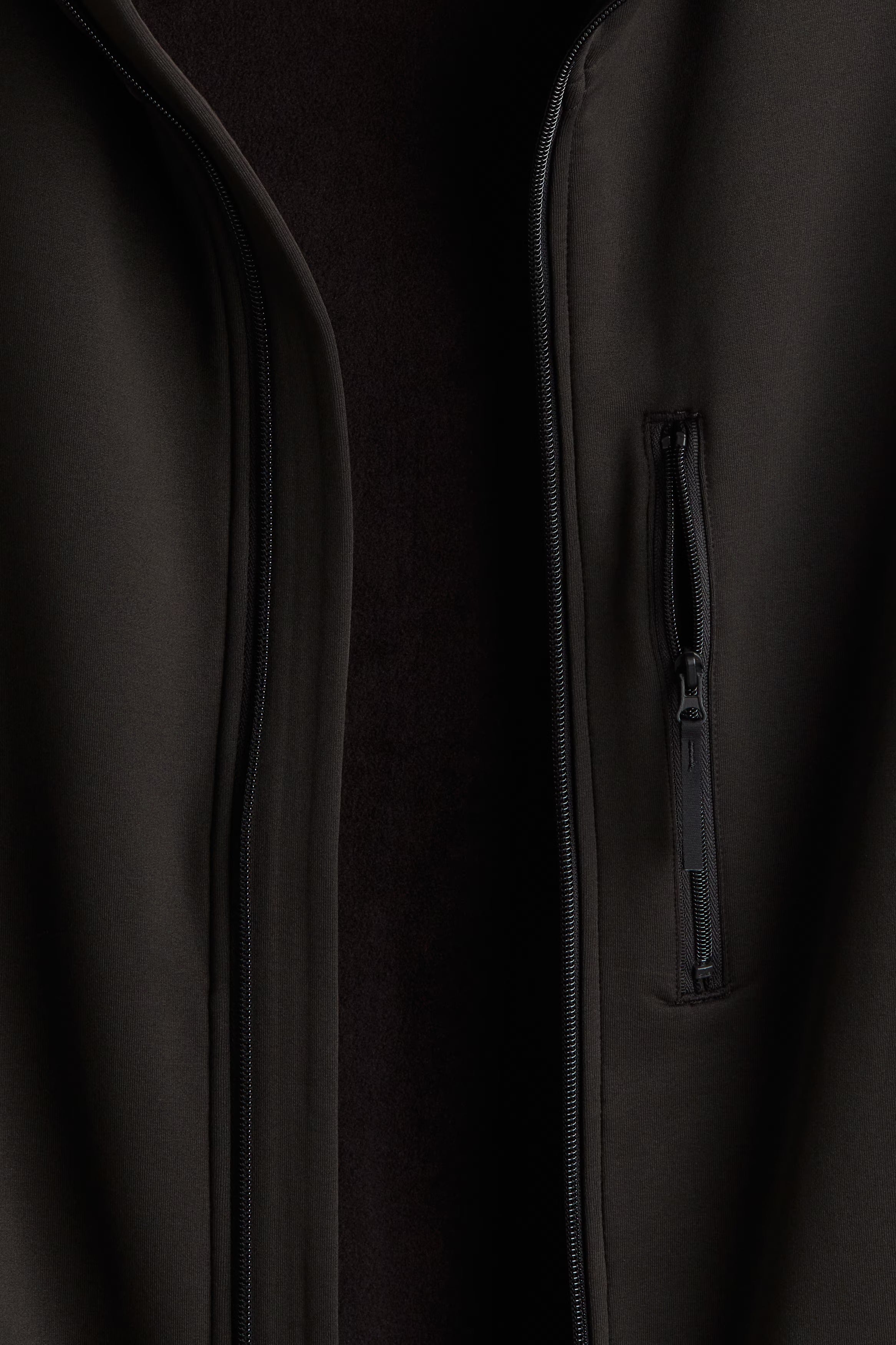 Eros jacka med dragkedja och huva, med fleece inuti