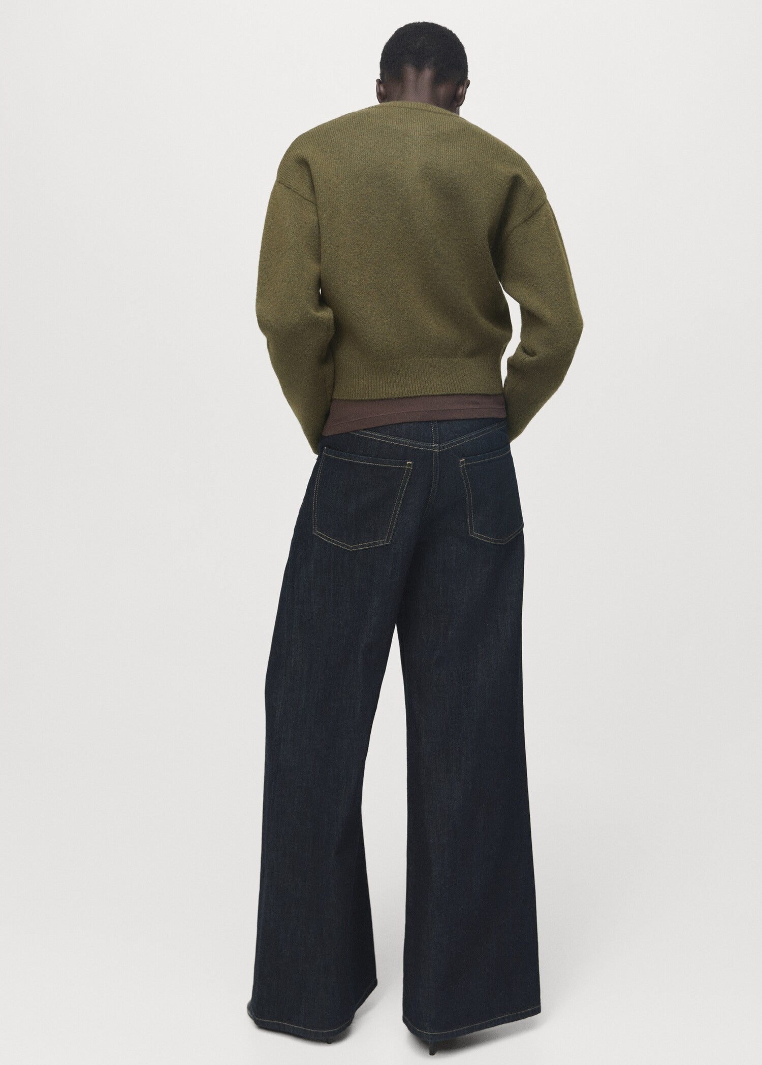 Lenna mörkgrön blus med knappar