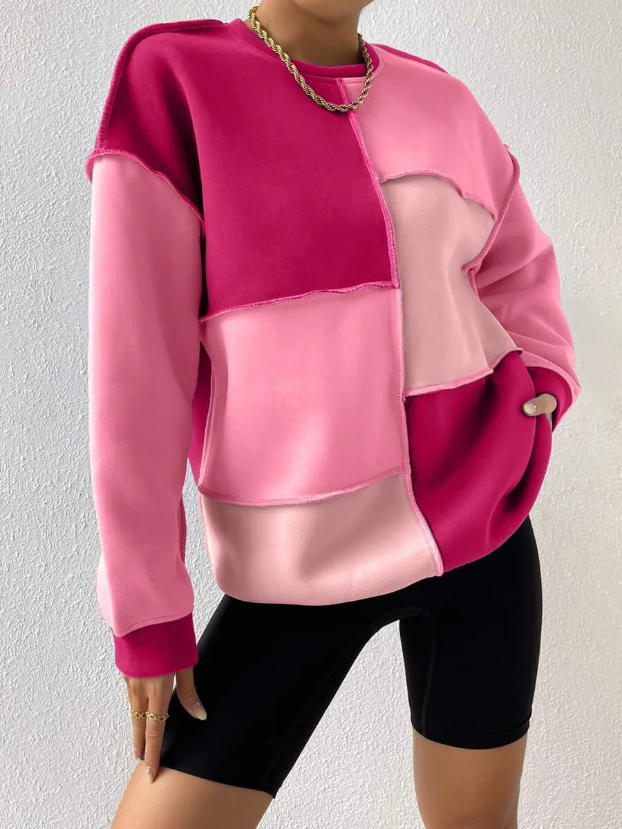 MOOSTA rosa termotröja med sömmar upptill och nedhasade axlar