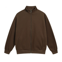 Bomullsjacka med dragkedja och fickor