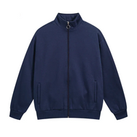 Bomullsjacka med dragkedja och fickor