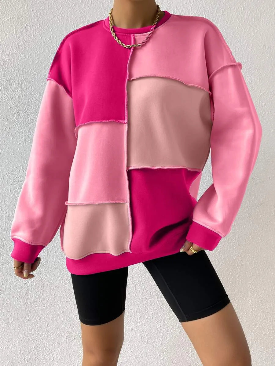 MOOSTA rosa termotröja med sömmar upptill och nedhasade axlar
