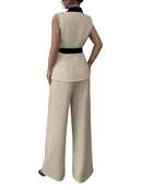 Elegant Julienne-kostym i svart och vitt