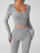 Grå tvådelad smal kostym