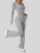 Grå tvådelad smal kostym