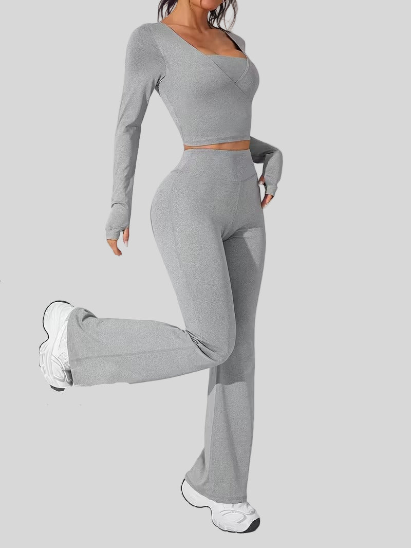 Grå tvådelad smal kostym