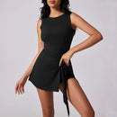 Ärmlös yogajumpsuit med kjol