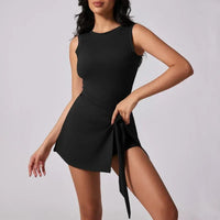 Ärmlös yogajumpsuit med kjol