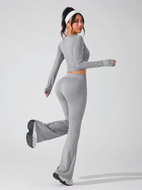 Grå tvådelad smal kostym