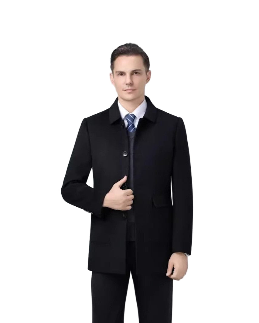 Zeno jacka med knappar och fickor