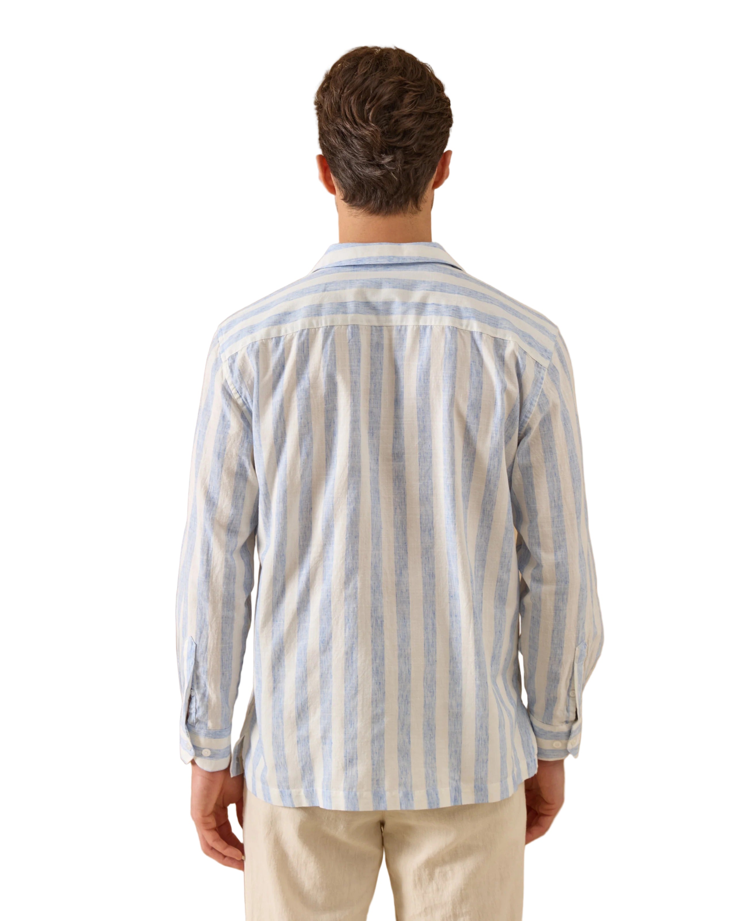 Mario-tröja med vita ränder och långa ärmar