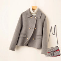 Andree kort dubbelsidig ullkappa