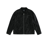 Eko skinnjacka med nedsänkta axlar och dragkedja