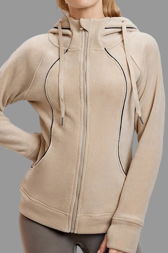 Långärmad yoga-sportjacka