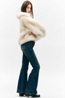 Eleora varm kaninpälskappa