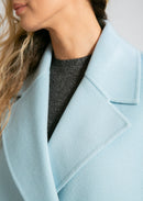 Blå Sara-kappa med knappar, knälång