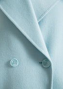 Blå Sara-kappa med knappar, knälång
