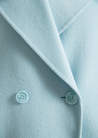 Blå Sara-kappa med knappar, knälång