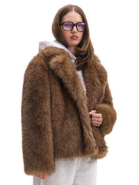 Långärmad kaninpälsjacka