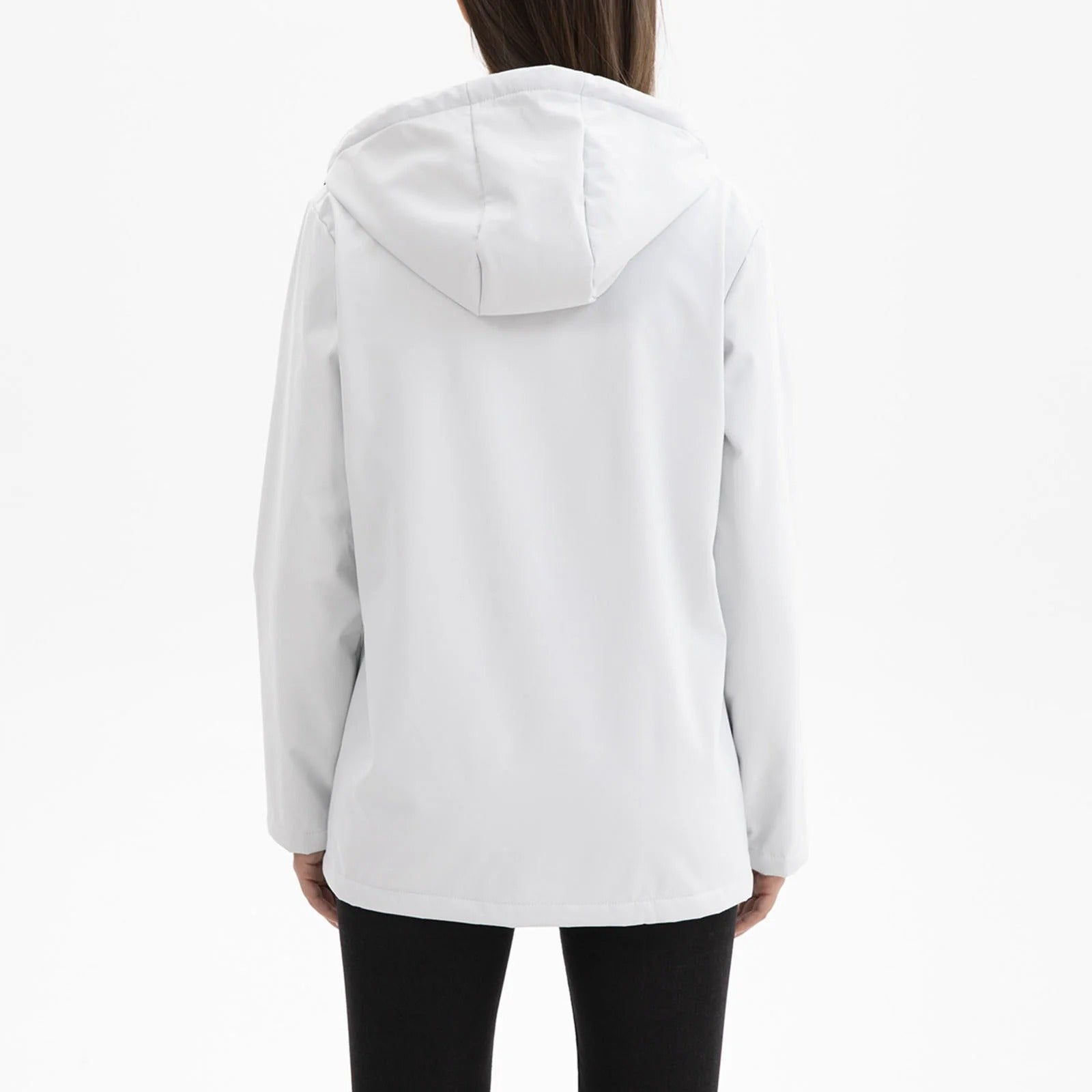 Vattentät jacka med dragkedja och fleecefoder