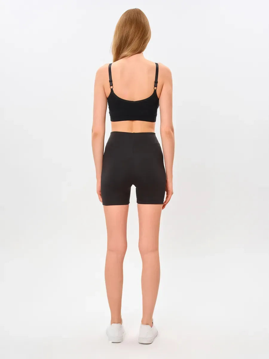 Svarta sportiga minishorts