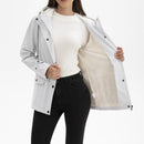 Vattentät jacka med dragkedja och fleecefoder