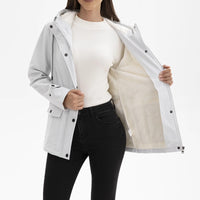 Vattentät jacka med dragkedja och fleecefoder