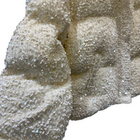 Vit quiltad termojacka med paljetter