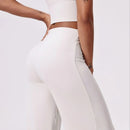 Yogadräkt med en axel och utsvängda byxor