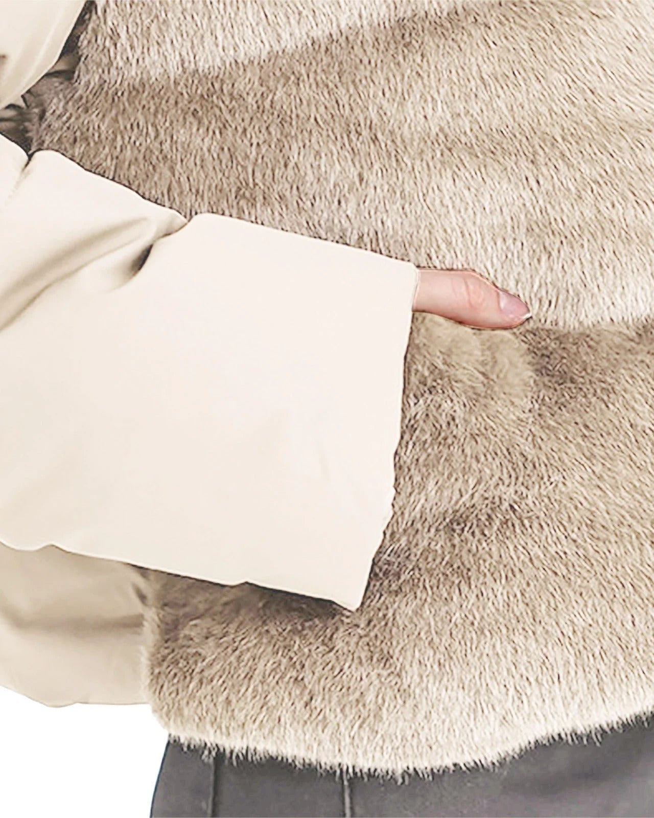 Bomullsjacka, kort modell med dragkedja och huva