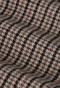 Vivy brun ull- och sammetskavaj, handsydd, dubbelsidig