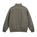 Bomullsjacka med dragkedja och fickor