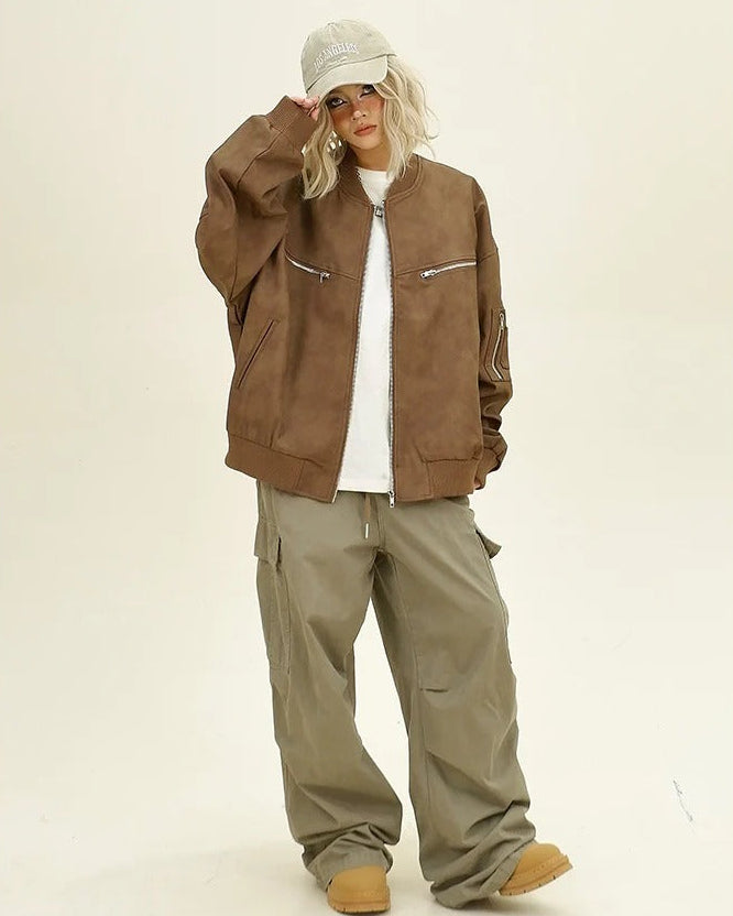 Zyaa-jacka med dragkedja och fickor