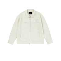 Eko skinnjacka med nedsänkta axlar och dragkedja