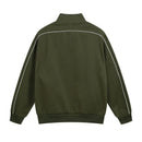 Bomullsjacka med dragkedja och fickor