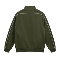 Bomullsjacka med dragkedja och fickor