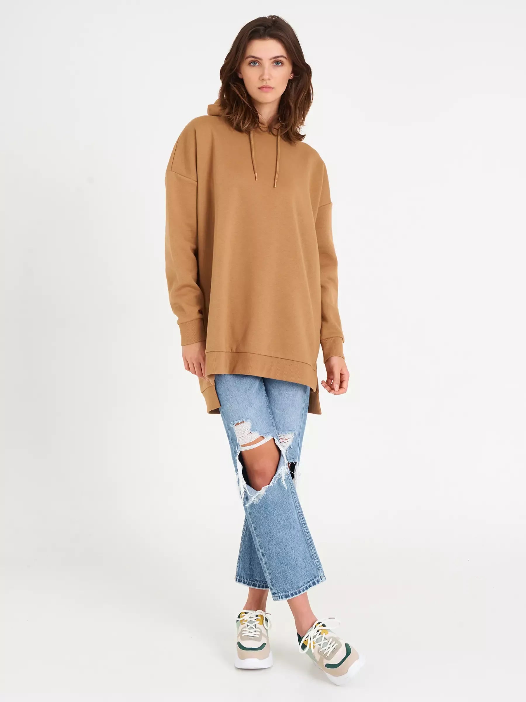 Brun oversized hoodie