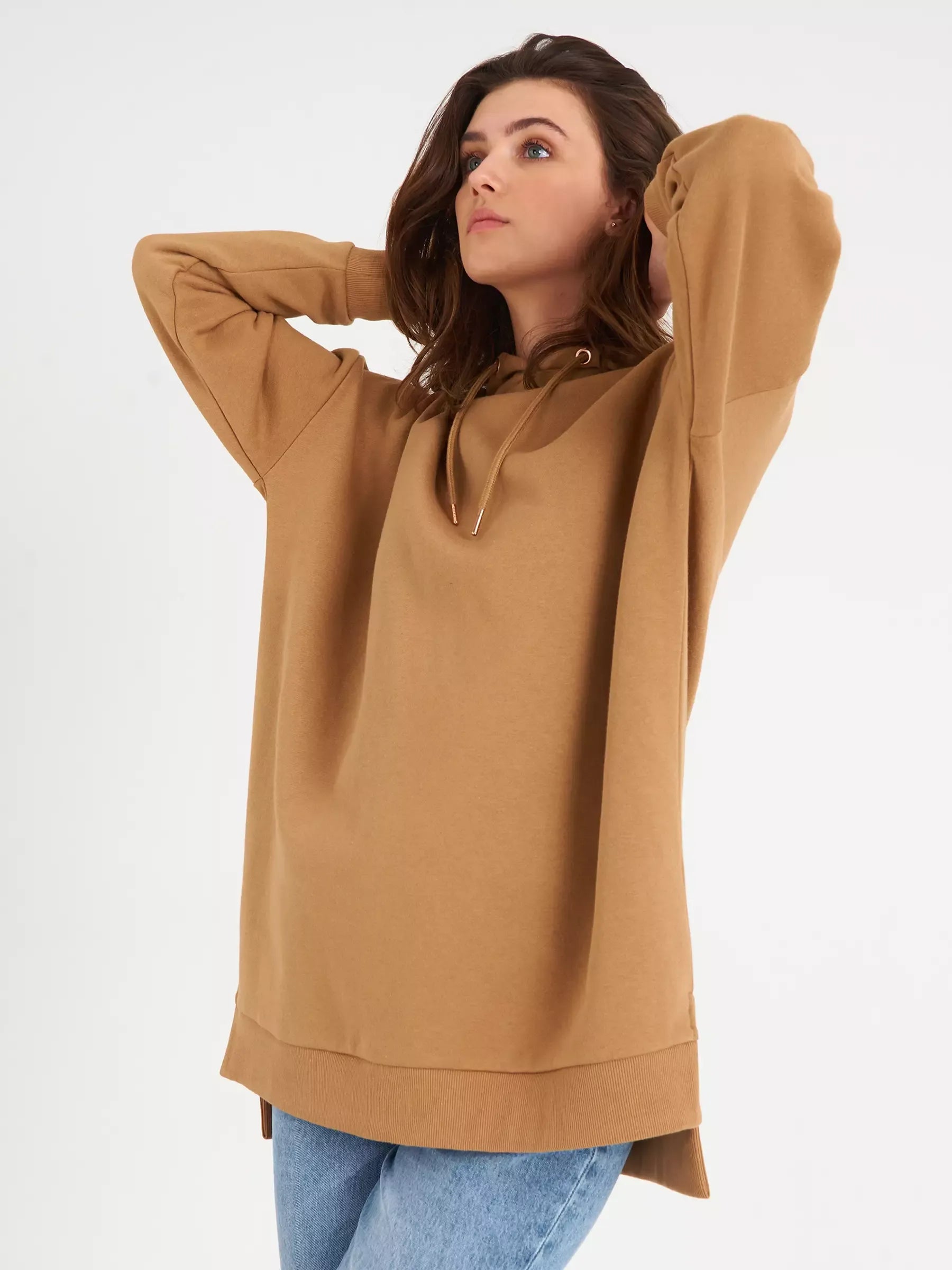 Brun oversized hoodie