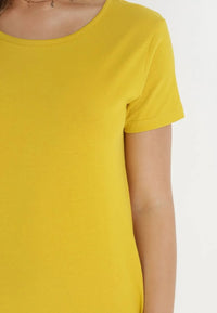 Mini dress with round neckline