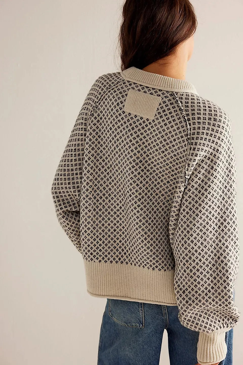 Höst- och vinterny Jacquard-rundhalströja