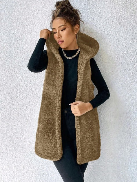 Huvjacka, fluffig och med fleece inuti