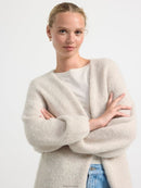 Varm och lätt, långärmad, knälång jacka