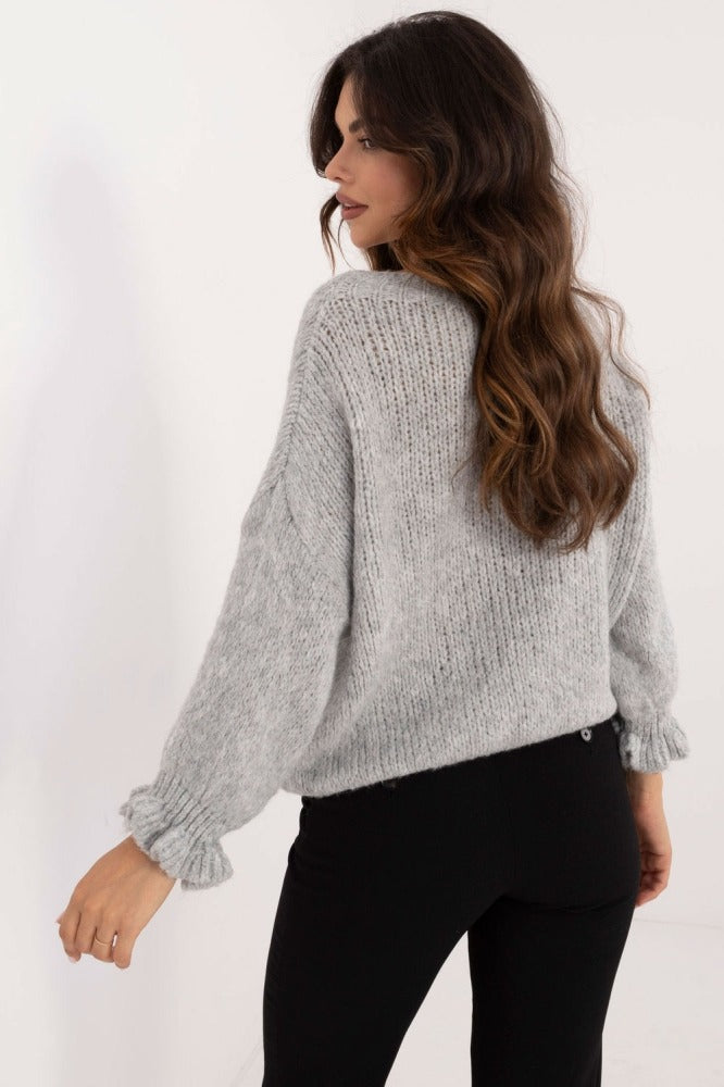 Aliccee stickad långärmad tröja