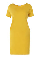 Mini dress with round neckline
