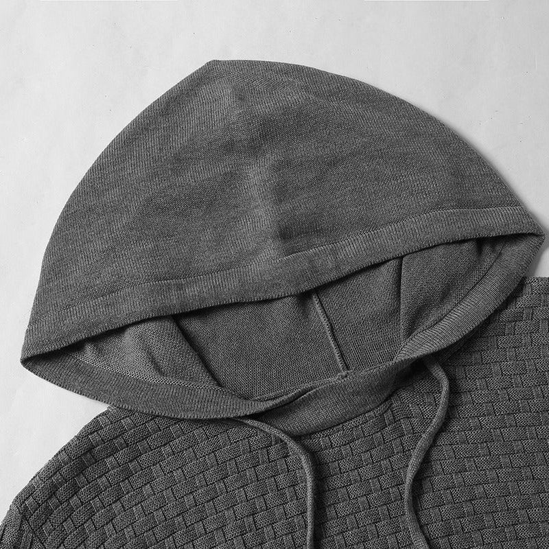 Mareo stickad tröja med huva och dragsko