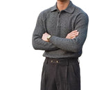 Dominic stickad tröja med v-ringning