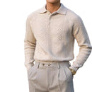 Dominic stickad tröja med v-ringning