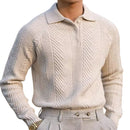 Dominic stickad tröja med v-ringning